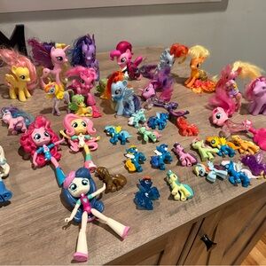 My Little Pony Figures Lot - Pink, Purple, Blue, Yellow, Orange